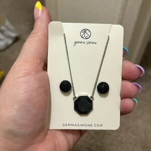 Gemma Simone necklace and earrings